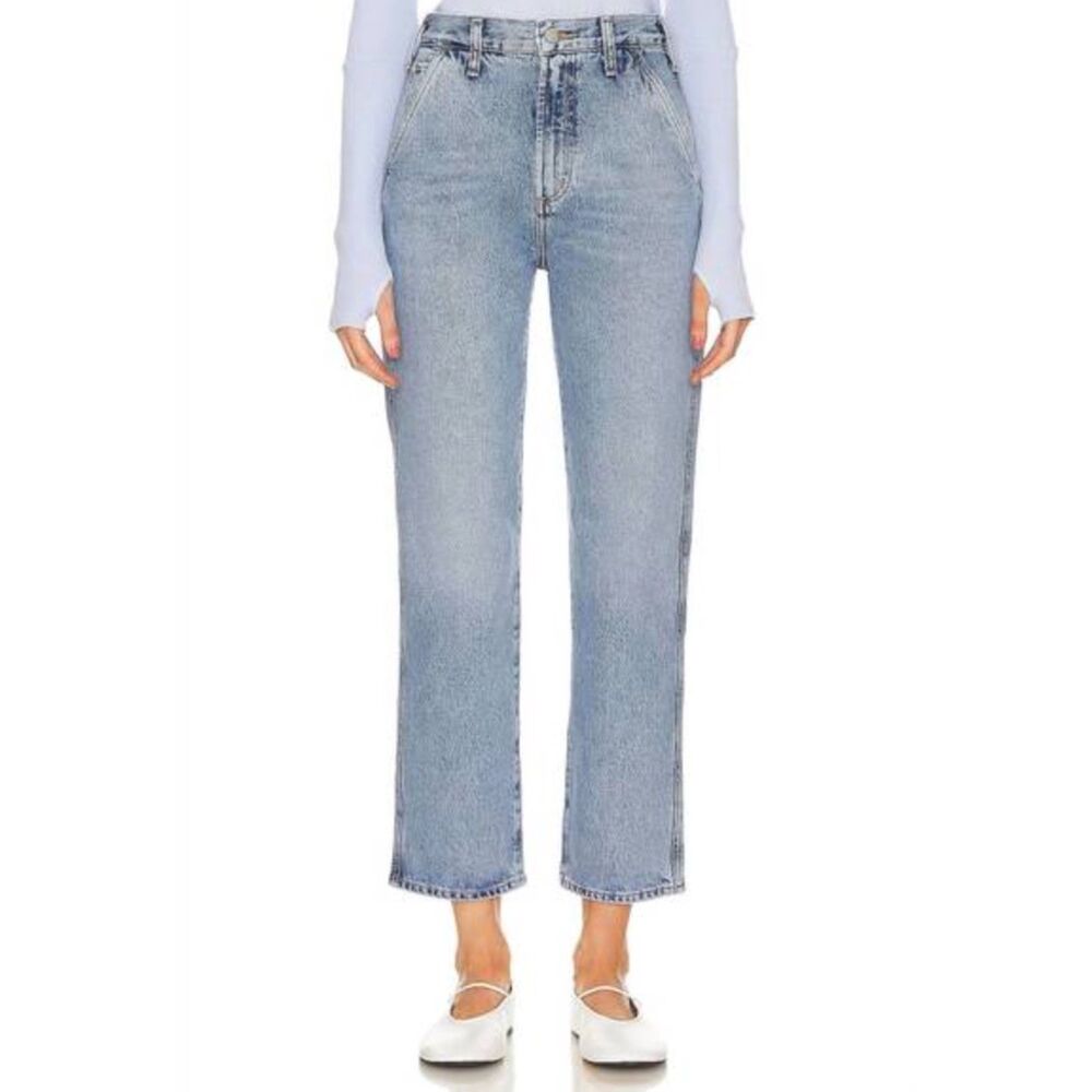 NWT AGOLDE Women's Cooper Trouser Jeans in Command Sz 33 High Waist Relaxed